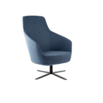 Annette Lounge Swivel Black
