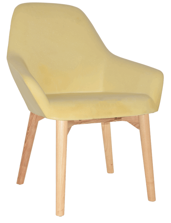Byron Reception Chair (Timber Leg) - Image 4