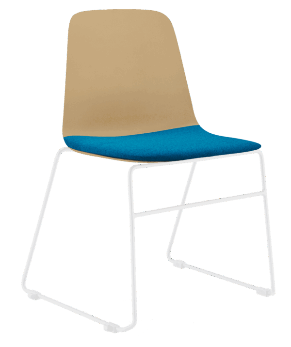 Layla Sled Shell with Seat Pad (White Frame) - Image 5
