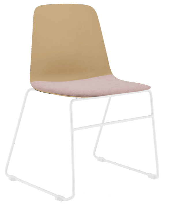 Layla Sled Shell with Seat Pad (White Frame) - Image 6