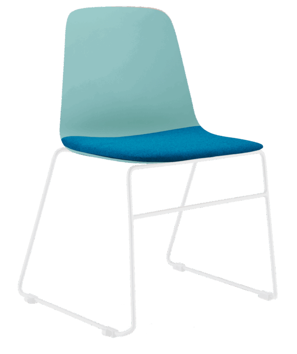 Layla Sled Shell with Seat Pad (White Frame) - Image 11