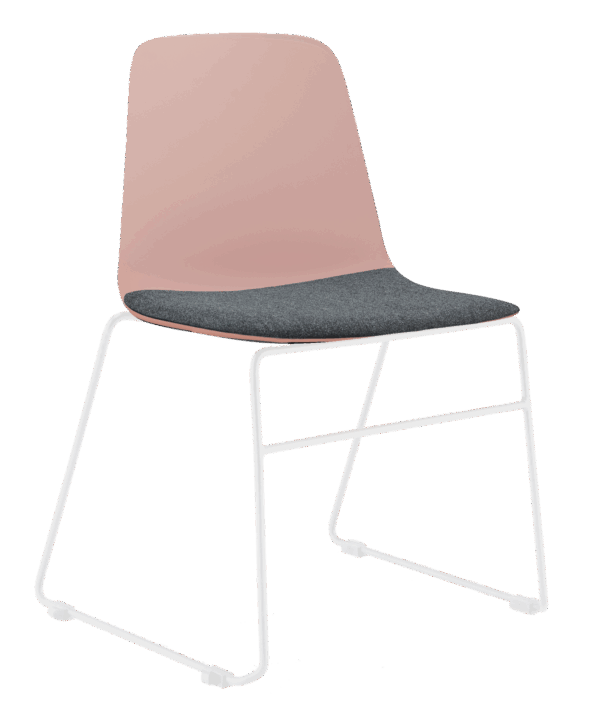 Layla Sled Shell with Seat Pad (White Frame) - Image 9