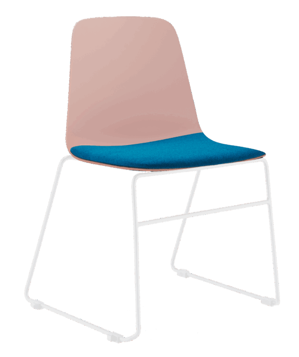 Layla Sled Shell with Seat Pad (White Frame) - Image 3