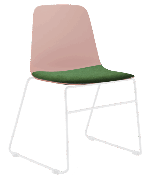 Layla Sled Shell with Seat Pad (White Frame) - Image 4