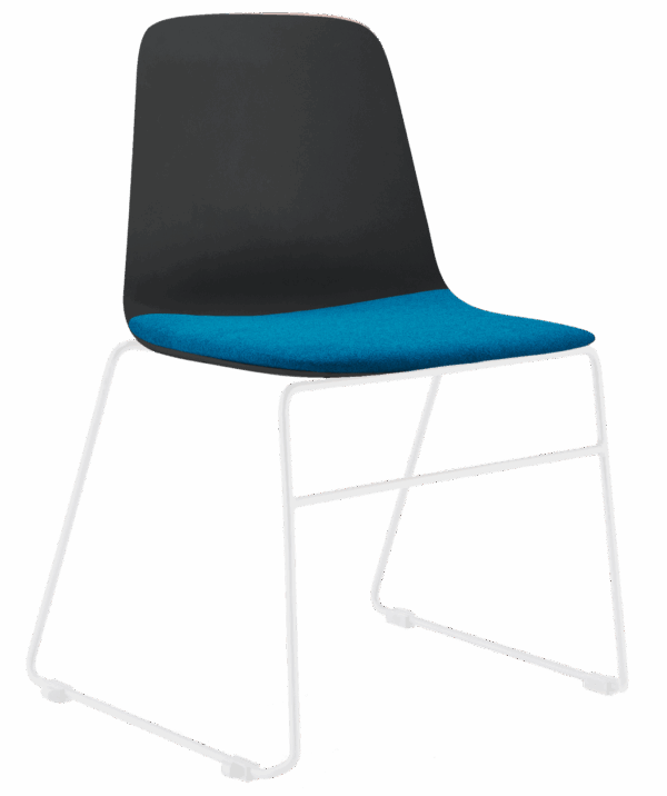 Layla Sled Shell with Seat Pad (White Frame) - Image 12