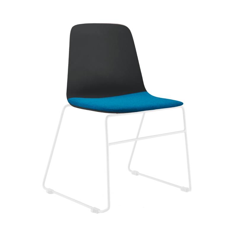Layla Sled Shell with Seat Pad (White Frame)