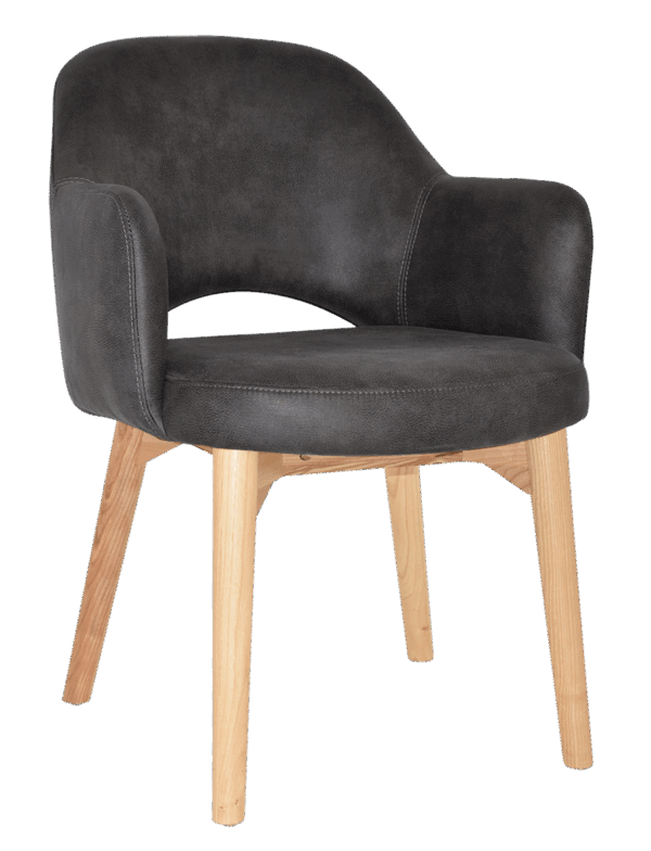 Tweed Reception Chair (Timber Leg) - Image 7
