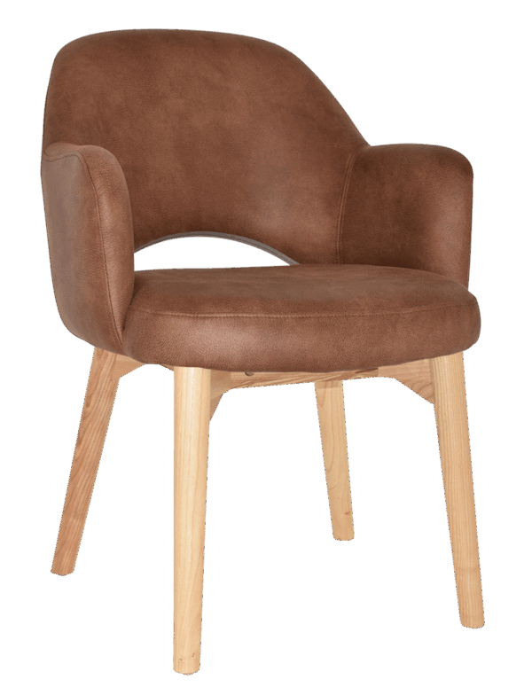 Tweed Reception Chair (Timber Leg) - Image 13