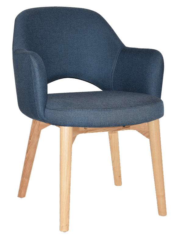 Tweed Reception Chair (Timber Leg) - Image 2