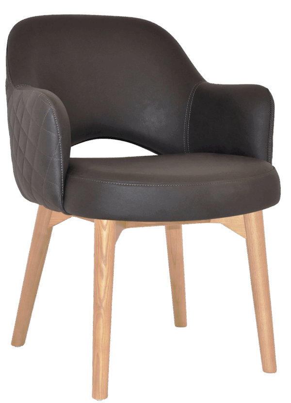 Tweed Reception Chair (Timber Leg) - Image 9
