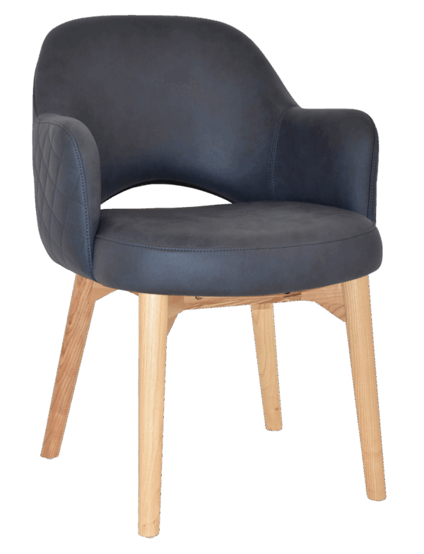 Tweed Reception Chair (Timber Leg) - Image 11