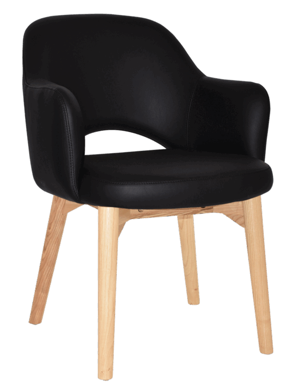 Tweed Reception Chair (Timber Leg) - Image 3