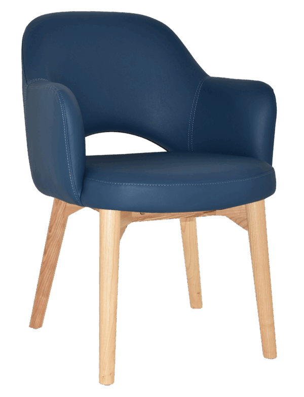 Tweed Reception Chair (Timber Leg) - Image 4