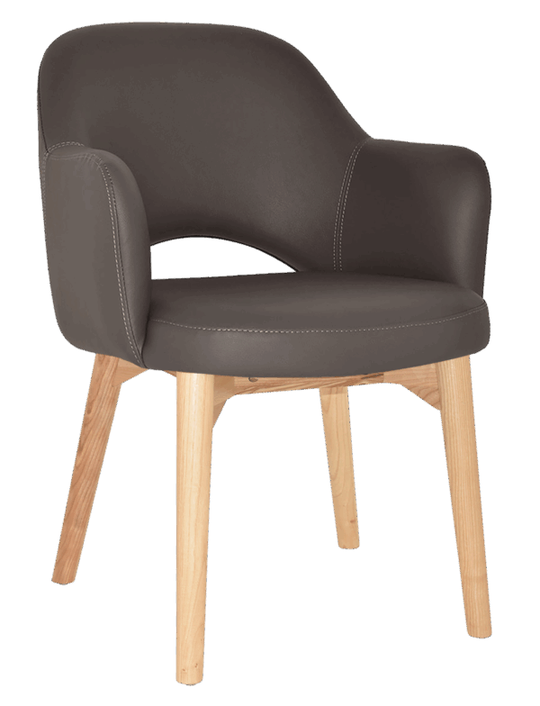 Tweed Reception Chair (Timber Leg) - Image 5