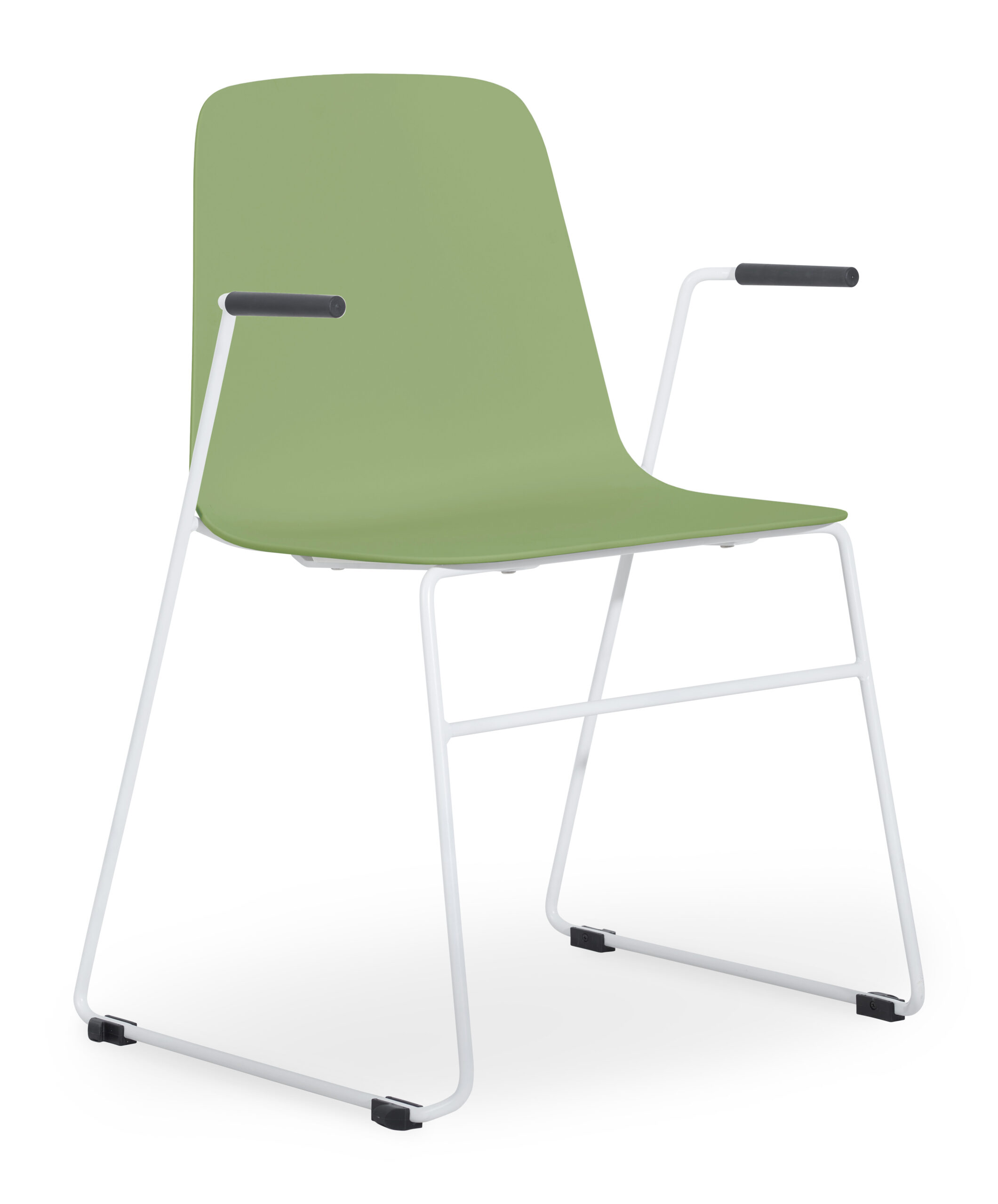 Layla Shell with White Sled Frame with Arms - Image 6